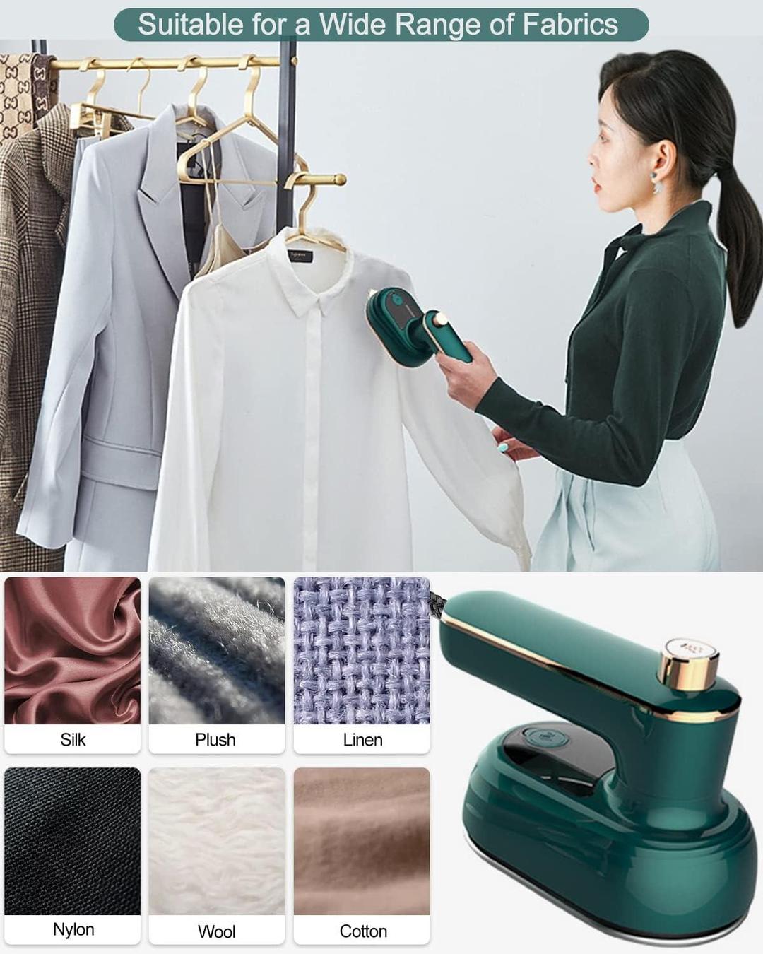 Green Steam Iron with Digital Control & Stainless Steel