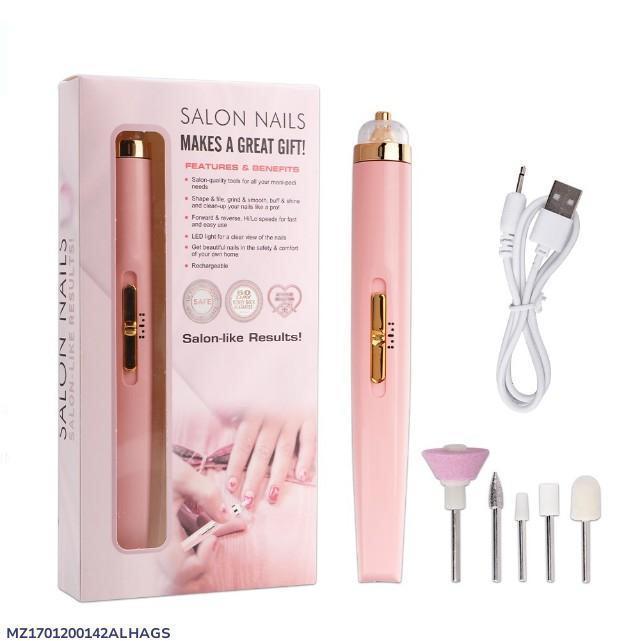 Pink Electric Nail Shaper with LED Light
