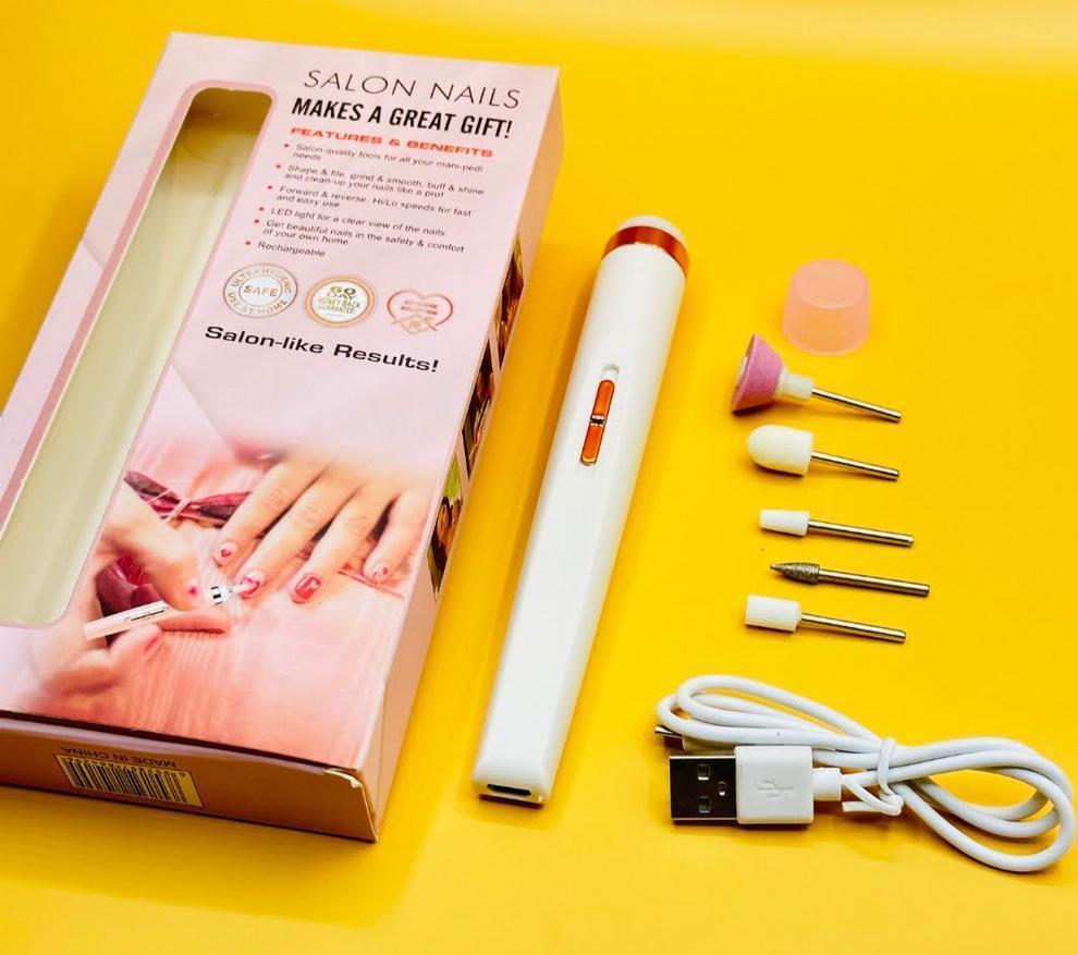 Pink Electric Nail Shaper with LED Light