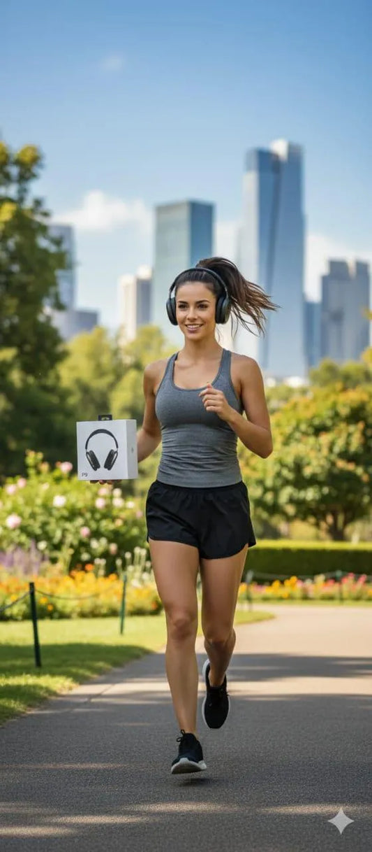Black headphones Bluetooth with 5 Active Noise Collection