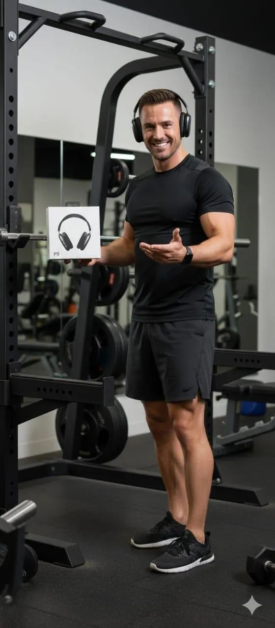 Black headphones Bluetooth with 5 Active Noise Collection